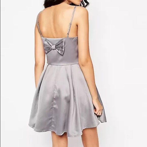 Silver Back Bow Skater Dress - Picture 3 of 6